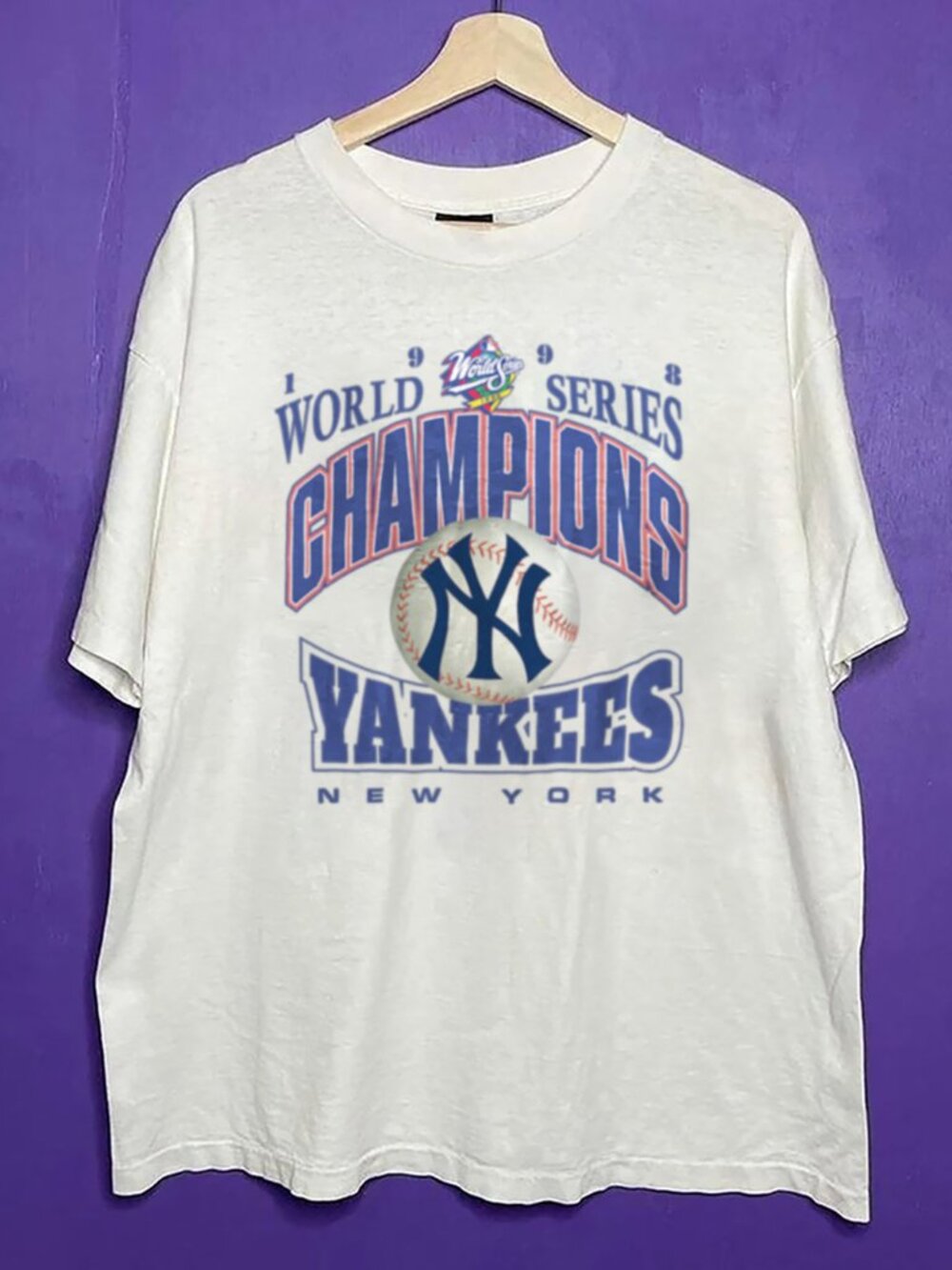 Vintage 1998 New York Yankees Baseball T Shirt, Retro Style MLB Unisex Shirt Tee